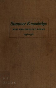 Cover of: Summer knowledge; new and selected poems, 1938-1958. by Delmore Schwartz