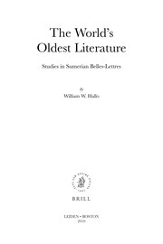 Cover of: The world's oldest literature: studies in Sumerian belles-lettres