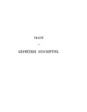 Cover of: Traité de géométrie descriptive