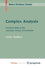 Cover of: Complex Analysis by John Stalker