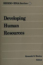 Cover of: Developing human resources