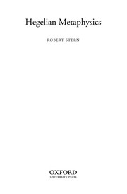 Cover of: Hegelian metaphysics by Robert Stern