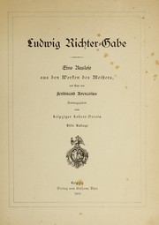 Cover of: Ludwig Richter-Gabe: eine Auslese aus den Werken des Meisters
