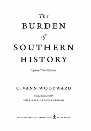Cover of: The burden of southern history by C. Vann Woodward