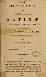 Cover of: D. Junii Juvenalis et A. Persii Flacci Satirae