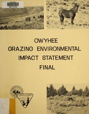 Cover of: Owyhee grazing environmental impact statement: final