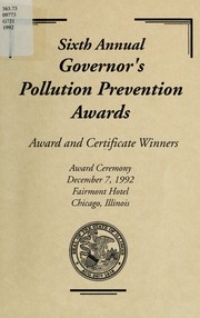 Cover of: Sixth Annual Governor's Pollution Prevention Awards: award and certificate winners