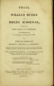 Cover of: Trial of William Burke and Helen M'Dougal by William Burke