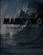 Cover of: Marketing: creating value for customers