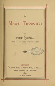 Cover of: A man's thoughts