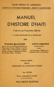 Cover of: Manuel d'histoire d'Haiti by Windsor Bellegarde