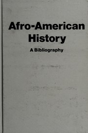 Cover of: Afro-American history: a bibliography. v.2