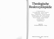 Cover of: Theologische Realenzyklopa die: Kirchenrechtsquellen - Kreuz