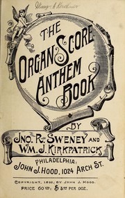 Cover of: The organ score anthem book