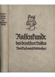 Cover of: Rassenkunde des deutschen Volkes