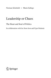 Cover of: Leadership or chaos: the heart and soul of politics