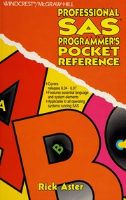 Cover of: Professional SAS programmer's pocket reference
