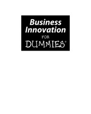 Cover of: Business Innovation For Dummies