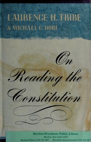 Cover of: On reading the Constitution