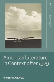 Cover of: American literature in context after 1929