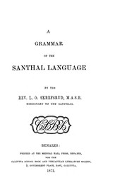 Cover of: A grammar of the Santhal language