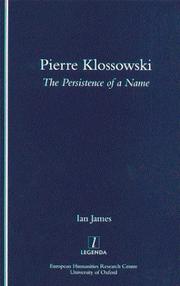 Pierre Klossowski : the persistence of a name