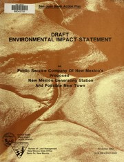 Cover of: Public Service Company of New Mexico's proposed New Mexico generating station and possible new town: draft environmental impact statement