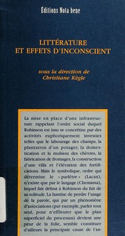 Cover of: Littérature et effets d'inconscient