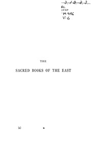 Cover of: The Sacred books of the East by translated by various Oriental scholars and edited by F. Max Müller.