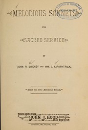 Cover of: Melodious sonnets for sacred service