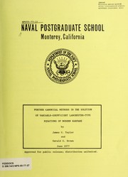 Cover of: Further canonical methods in the solution of variable-coefficient Lanchester-type equations of modern warfare