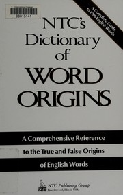 Cover of: NTC's dictionary of word origins