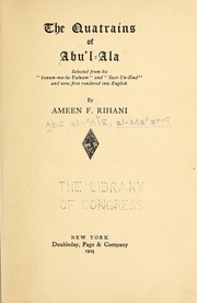 Cover of: The quatrains of Abu'l-Ala