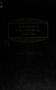 Cover of: An introduction to philosophical analysis.