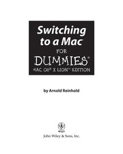 Cover of: Switching to a Mac for dummies: Mac OS X Lion edition