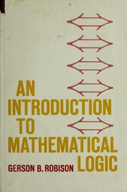 Cover of: An introduction to mathematical logic