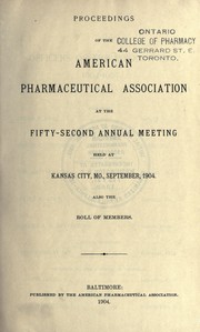 Cover of: Proceedings of the annual meeting