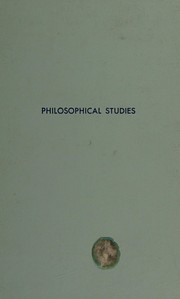 Cover of: Philosophical studies