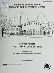 Cover of: Annual report: July 1, 1989 - June 30, 1990