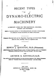 Cover of: Recent types of dynamo-electric machinery by Edwin J. Houston