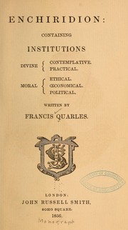 Cover of: Enchiridion by Francis Quarles