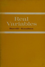 Cover of: Real variables