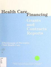 Cover of: Effectiveness of preventive child health care