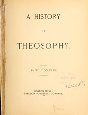 Cover of: A history of theosophy.