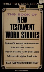 Cover of: The book of New Testament word studies