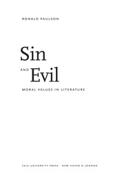 Cover of: Sin and evil: moral values in literature