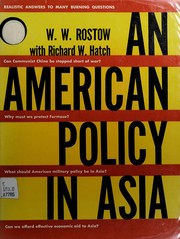 Cover of: An American policy in Asia