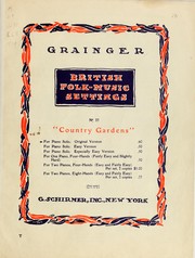 Country gardens, for piano solo by Percy Grainger
