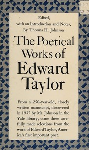 Cover of: The poetical works of Edward Taylor