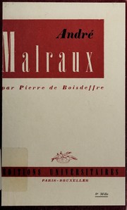 Cover of: André Malraux
